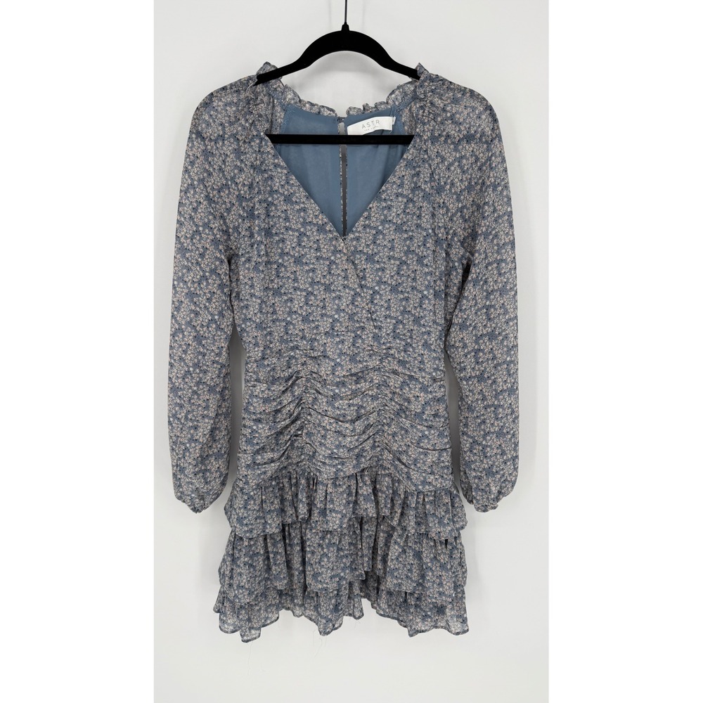 ASTR the Label Tiered Ruffle Floral‎ Mini Dress SMALL